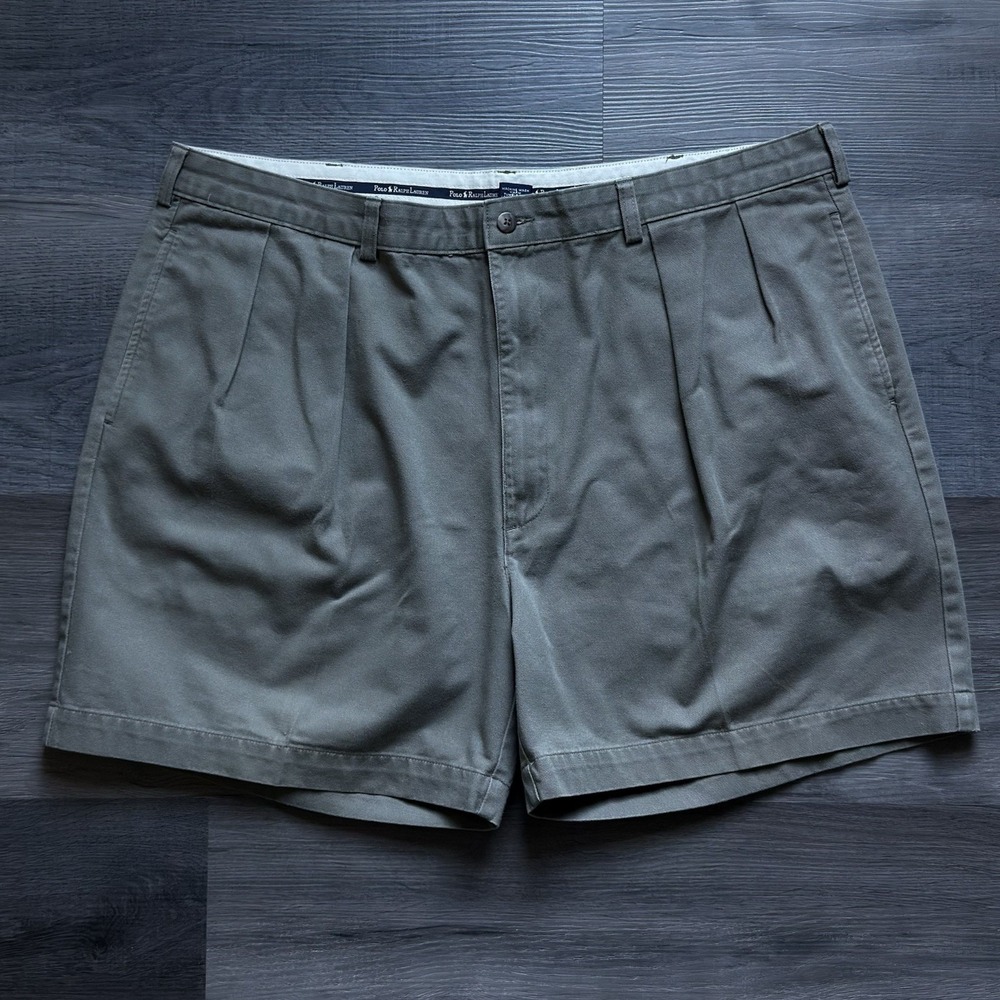 Vintage Polo Ralph Lauren Andrew Short Measures Mens 40 Gray Double Pleated